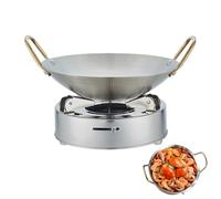 Hornillo de espíritu para camping, juego de cocina para exterior - Quemador de alcohol con olla - Para camping, excursionistas, pescadores, picnics, playa, viajes en coche, camping