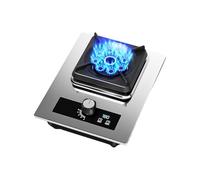 Hornillo de gas con quemador, encendido automático, mesa de acero inoxidable, hornillo portátil de gas para camping con gas natural/GLP, para camping, cabañas de caza, cabañas de 5,2 kW (LPG)