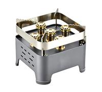 Hornillo de gas de 5 quemadores de alto rendimiento con protección contra | Versátil compatibilidad con combustible: adaptador para botellas de butano y propano incluido