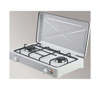 Hornillo de Gas Portátil 2 Fuegos FM HG200 Blanco