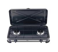 Hornillo de gas Melchioni Family Minerva New 2 portátil 2 quemadores exterior negro