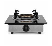 Orbegozo FO 1720 - Hornillo a gas, quemador de triple corona, cuerpo inox, superficie de cristal templado, butano y propano, interior y exterior