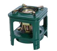 Hornillo de petróleo para camping, pícnic, quemador de alcohol portátil para aventuras al aire libre, potente fuente de calor para cocinar, equipo ideal para senderismo, trekking y (verde, 20 x 20 cm)