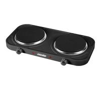 Hornillo Eléctrico Doble, Regulador de Temperatura, Compacto, 154 mm 2000W MESKO