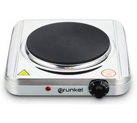 Grunkel - EHP-118 - Hornillo Eléctrico de 18,5cm de Placa. Cocina Eléctrica portátil ideal para Caravanas, Camping o Cocinas Pequeñas - 1500W - Metal forjado - Blanco (1 Inox 1500W)