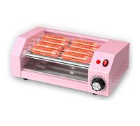 Hornillo para perritos calientes de 5 rodillos, máquina eléctrica para asar salchichas con rodillos antiadherentes de acero inoxidable, calentador de encimera de 300 W para desayunos, fiestas, portá