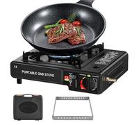 Hornillo portátil de camping, cocina de senderismo con diseño compacto | barbacoa de mesa 2 en 1 para equipo de supervivencia al aire libre, picnic, barbacoa y trekking