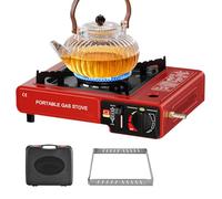 Hornillo portátil de camping, estufa de camping compacta, cocina para exteriores, 2 en 1, hornillo portátil para picnic, camping, cocina de mesa de senderismo