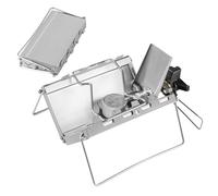Hornillo portátil de camping estufa de camping - Estufas plegables de cassette para campamentos pequeños, Kit de estufa de senderismo, equipo de cocina de camping resistente para viajes al aire libre