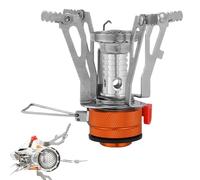 Hornillo portátil para camping, mochila y camping - Estufa de mochila plegable portátil para camping, cocina de senderismo con adaptador de bidón, equipo de cocina resistente al para picnic y