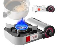 Hornillo portátil - Quemador de camping a prueba de de 2100 W, equipo de cocina compacto con llama ajustable | Hornillo de gas plegable ligero, herramienta de barbacoa para picnic al aire libre