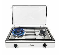 Vitrokitchen 252Bb - Hornillo Gas Butano 2 Fuegos Acero Inoxidable