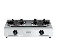 Hornillo de gas Vitrokitchen 260IB dos quemadores ciclón acero inoxidable compacto
