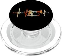 Hornista Retro Latido del corazón Orquesta músico PopSockets PopGrip para MagSafe