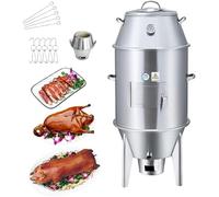 Horno asador de carbón, horno de pato asado a carbón, parrilla Barbecu, asado para barbacoa, pavo, pollo, carne, maíz, patatas, hornear con estante desmontable y ganchos