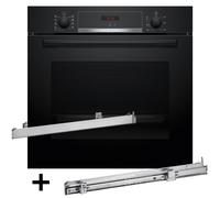 Horno bosch hba514bb3 + guías telescópicas de 1 nivel bosch hez53800
