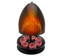 Horno calentador de velas Tea Light - Estufa de metal negro | Radiador calefactor para manos y ambientes - Doble base segura con escudo térmico, apta para velas de varios tamaños
