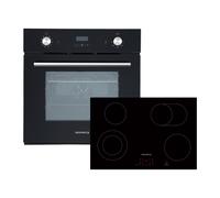 Horno Cocina Encimera Vitrocerámica 77CM Herdset Montaje Aire Caliente Timer
