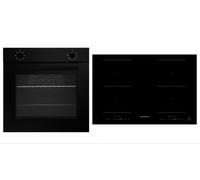Horno Cocina Mate Negro Placa Inducción 77 Cm Integrado Autónomo Respekta