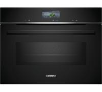 Siemens Cm776gkb1 - Horno Compacto Con Microondas Cristal Negro Iq700
