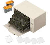 Horno de aire caliente inteligente for secado de algas,secador eléctrico de alimentos 25 l con 4 bandejas,control de temperatura de 30 a 100 °C y temporizador de 24h,caja de secado acero inoxidable