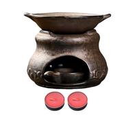 Horno de aromaterapia, con 2 Velas difusor de Aroma de cerámica Multifuncional, Juego de Quemador de de Incienso Zen - para Sala de Yoga, hogar, Oficina, Dormitorio y meditación
