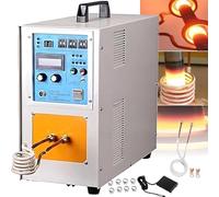 Horno de Calentamiento de inducción 15KW 30-100KHz Máquina de Calentamiento por inducción de Alta frecuencia, Horno de fusión de Cobre de Plata de Oro, para la recocido de enfriamiento de Soldadura