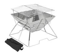 Horno de Campamento de Leña | Equipo para Preparar Comidas con Altura Regulable | Estufa de gas para acampada, apta para mochileros,para Jardín, Barbacoa, Senderismo, Patio, Reuniones Familiares, Amig