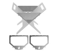 Horno de Campaña Plegable | Candelero Compacto Plegable | Parrilla de Barbacoa Portátil para Barbacoa al Aire Libre | Para Jardín Terraza Senderismo Exteriores Reuniones Familiares y Patio