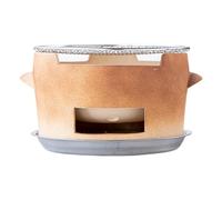 horno de carbón de arcilla, Estufa de carbón de barro for 2-5 personas con parrilla y base, varios tamaños(CH)