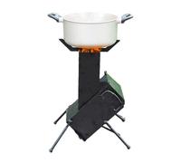 Horno de cohetes portátil, horno de cohetes para cocinar, estufas de camping a leña, estufa para cocinar, camping, senderismo, pesca, mochilero, estufa compacta, cocina para exteriores