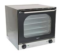 Horno de Convección Eléctrico Sobremesa Profesional con Doble Ventilador+4 Bandejas Mini Horno Comercial Pizza Panaderías, Hoteles, Cocinas, Cafés, Restaurantes, 50-300°C Temporizador 0-120 minutos