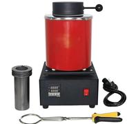 Horno de fundición eléctrico, máquina de horno de fusión digital de 2102 °F, fundición de orfebrería con crisol de grafito,horno de fusión por inducción de acero,Oro y plata for joyería(3KG)