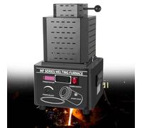 Horno de fusión de 5 kW para oro, plata, aluminio, cobre, electromagnético rápido con crisol de grafito de 1/2/3 kg para fusión de metales