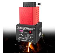 Horno de fusión de 5 kW para oro, plata, aluminio, cobre, electromagnético rápido con crisol de grafito de 1/2/3 kg para fusión de metales