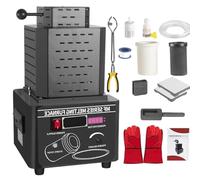 Horno De Fusión De Oro Eléctrico 5000w, 1600℃ /2912℉ Máquina Digital De Fusión De Metal Con Crisol De Grafito De 1/2/3kg, Tiempo De Fusión 3-5 Minutos, Horno De Fusión Para Plata, Oro, Cobr black 2kg