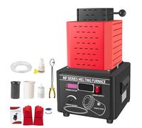 Horno de fusión de oro eléctrico, horno de fusión digital eléctrico de inducción de frecuencia media, máquina de fundición de metales de alta temperatura de 1600 °C para metales preciosos, p