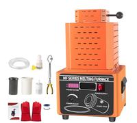 Horno de fusión de oro eléctrico, horno de fusión digital eléctrico de inducción de frecuencia media, máquina de fundición de metales de alta temperatura de 1600 °C para metales preciosos, p