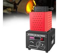 Horno de fusión de oro eléctrico, kit de fundición de metales, horno de 5000 W, 1600 ℃/2912 ℉, horno de fusión digital con crisol de grafito de 1/2/3 kg, para refinación de metales, fundició