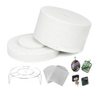 Horno de microondas para fusión de vidrio, 22 piezas/juego de horno de microondas de 7, 7 × 4, 3 pulgadas Mini con 10 hojas y juntas para cerámica, fusión de vidrio, joyería y manualidades