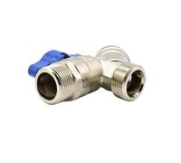 Horno de pared 1/2 3/4 con válvula de ángulo con filtro, válvula de ángulo, diente interno, conexión viva, válvula de ángulo de tres vías, agua pi(Grass green)