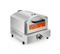 Horno de pizza al aire libre, parrilla de gas, horno de pizza de propano portátil con termómetro integrado para cocinar y hornear al aire libre