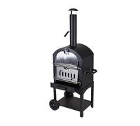Horno de Pizza de Carbón para Barbacoa con Piedra 67x47,5xH156cm