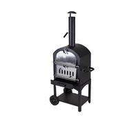 Horno de Pizza de Carbón para Barbacoa con Piedra 67x47,5xH156cm
