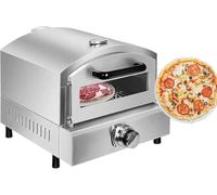 Horno de pizza de propano para exteriores de 12”, compacto, portátil, de acero inoxidable, de sobremesa, ideal para acampar, cocinar o fiestas.