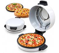 Horno de Pizza Eléctrico 2000W, Portátil con Placa de 30 cm para Interior | Horno para pizza de sobremesa antiadherente, placa calefactora de 3 capas, cocción uniforme para pizza, filete