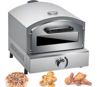 Horno De Pizza Eléctrico/a Gas De Encimera Para Interiores | Horno De Pizza Acero Inoxidable Con Ventana Y Termómetro Integrado Para Restaurantes, Cocinas, Casas Y Cocinas