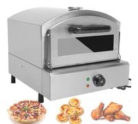 Horno De Pizza Eléctrico/a Gas De Encimera Para Interiores | Horno De Pizza Acero Inoxidable Con Ventana Y Termómetro Integrado Para Restaurantes, Cocinas, Casas Y Cocinas