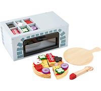 Small Foot- Horno, Small foor, Madera, Ideal para cocinas de niños, con Pizza, Plato y Cortador, a Partir de 3 años. Juguetes, Multicolor, Large (11204)