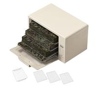 Horno de secado de algas de aire caliente inteligente, caja eléctrica de 25 L con 4 rejillas, control de temperatura de 30-100 °C, temporizador de 24 horas, 4 niveles y pantalla digital